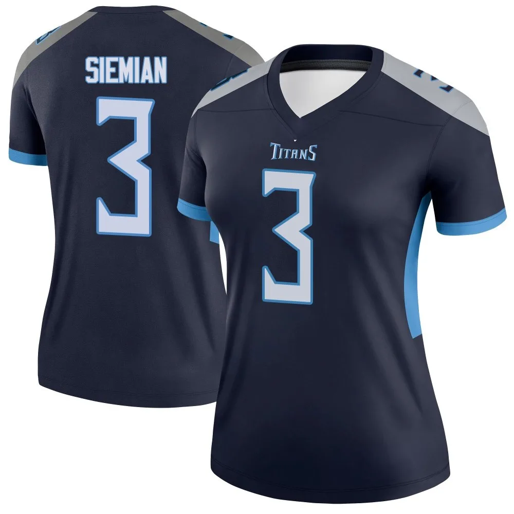 Women's Tennessee Titans Trevor Siemian Nike Legend Navy Jersey Women's Tennessee Titans Trevor Siemian Nike Legend Navy Jersey