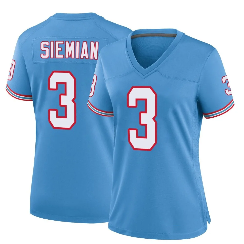 Women's Tennessee Titans Trevor Siemian Nike Oilers Throwback Alternate Game Light Blue Jersey Women's Tennessee Titans Trevor Siemian Nike Oilers Throwback Alternate Game Light Blue Jersey
