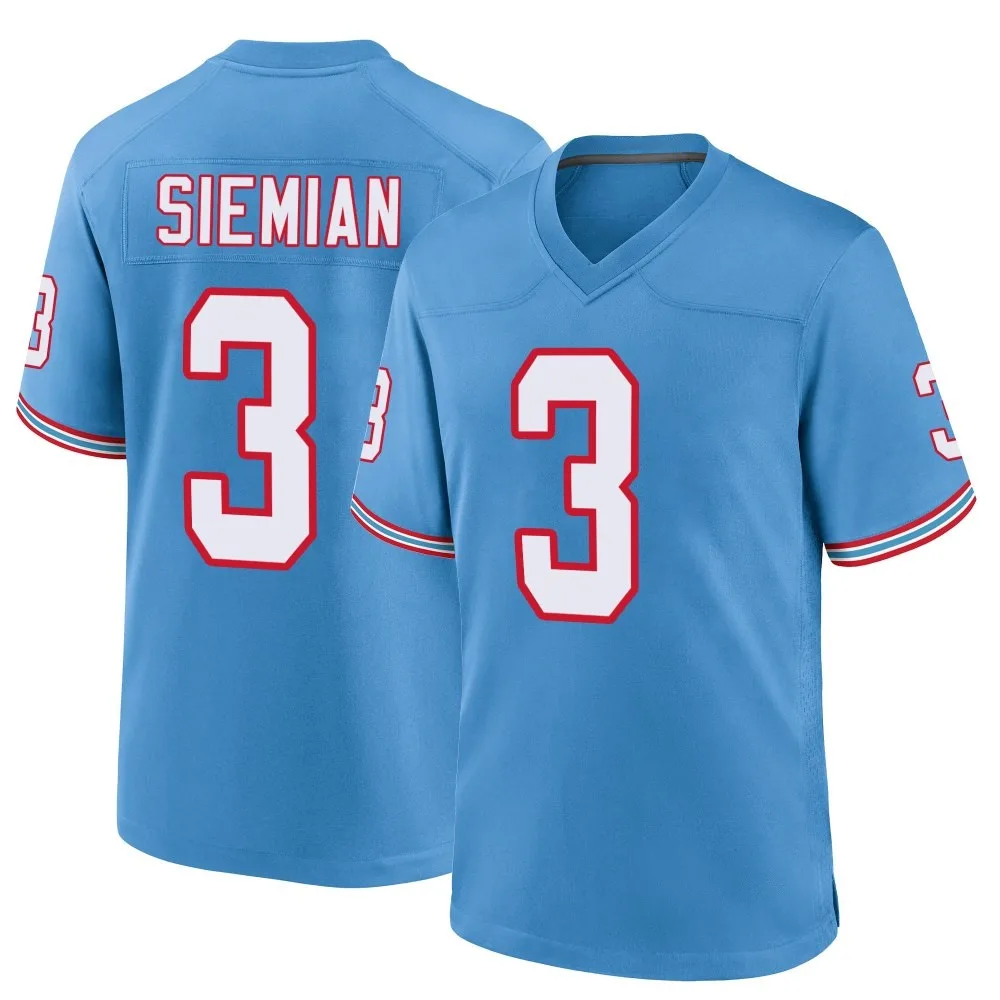 Youth Tennessee Titans Trevor Siemian Nike Oilers Throwback Alternate Game Light Blue Jersey Youth Tennessee Titans Trevor Siemian Nike Oilers Throwback Alternate Game Light Blue Jersey