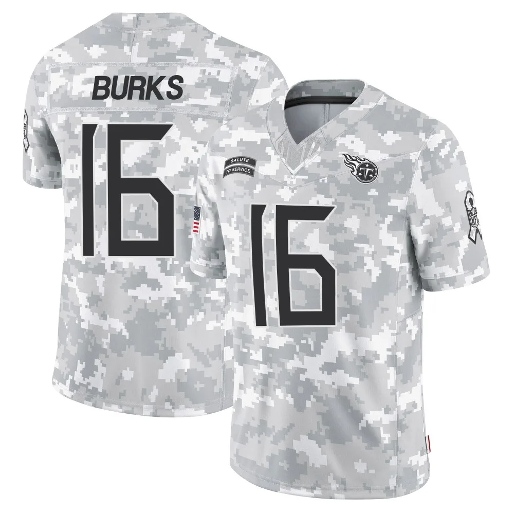 Men's Tennessee Titans Treylon Burks Nike 2024 Salute to Service Limited Arctic Camo Jersey Men's Tennessee Titans Treylon Burks Nike 2024 Salute to Service Limited Arctic Camo Jersey