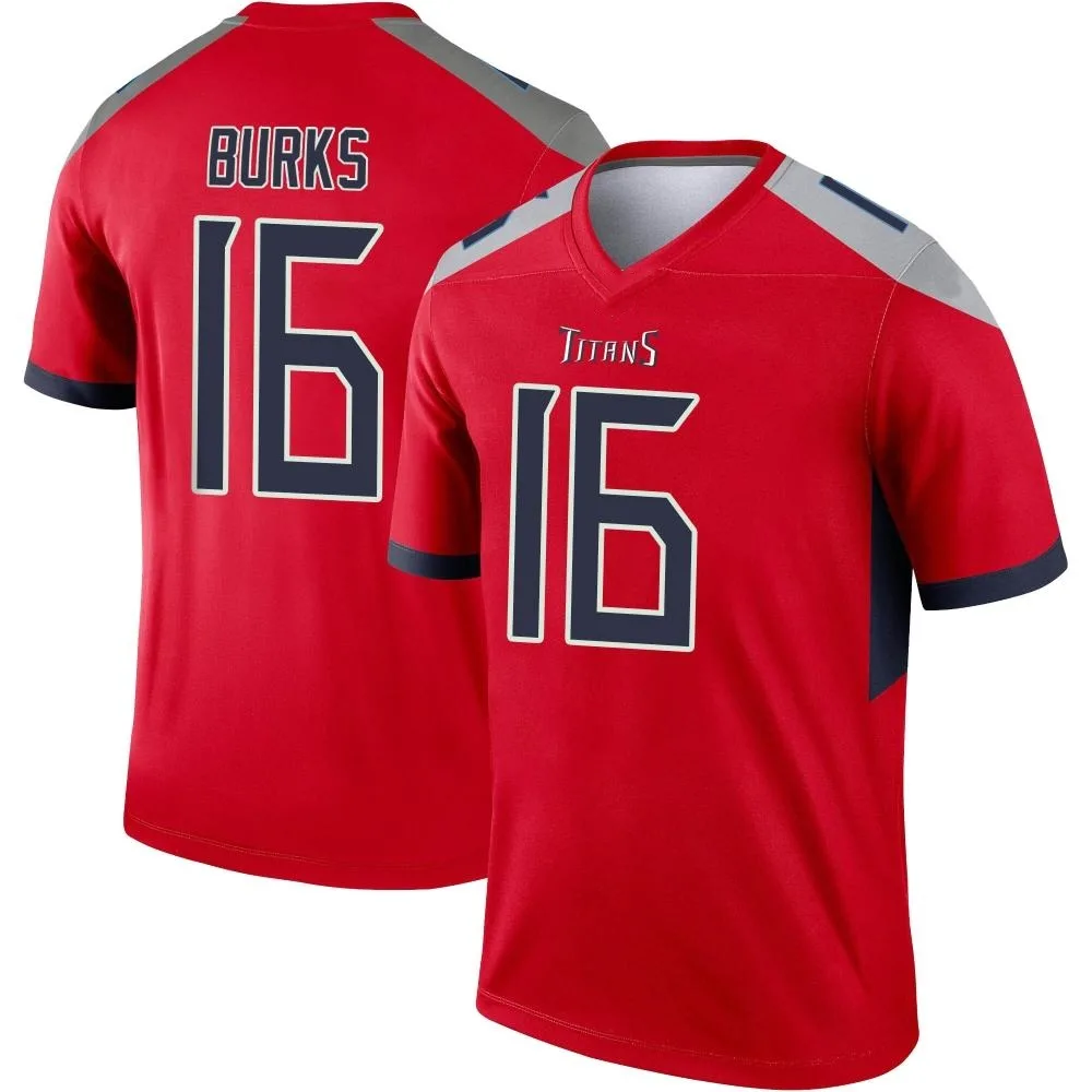 Men's Tennessee Titans Treylon Burks Nike Inverted Legend Red Jersey Men's Tennessee Titans Treylon Burks Nike Inverted Legend Red Jersey