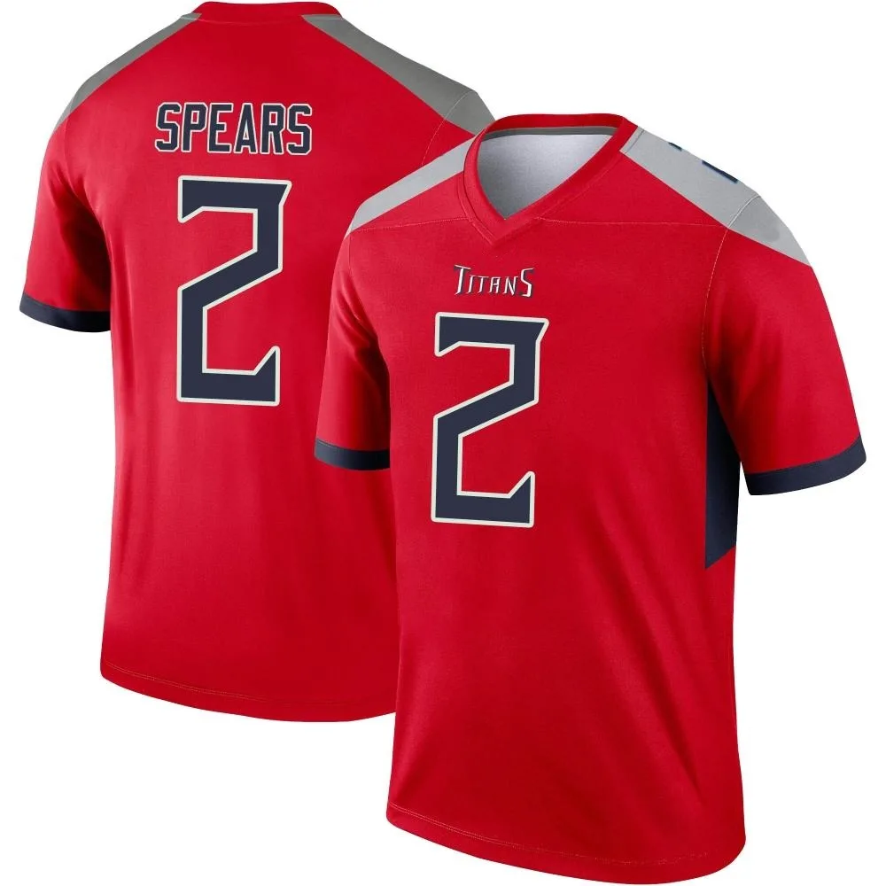 Men's Tennessee Titans Tyjae Spears Nike Inverted Legend Red Jersey Men's Tennessee Titans Tyjae Spears Nike Inverted Legend Red Jersey