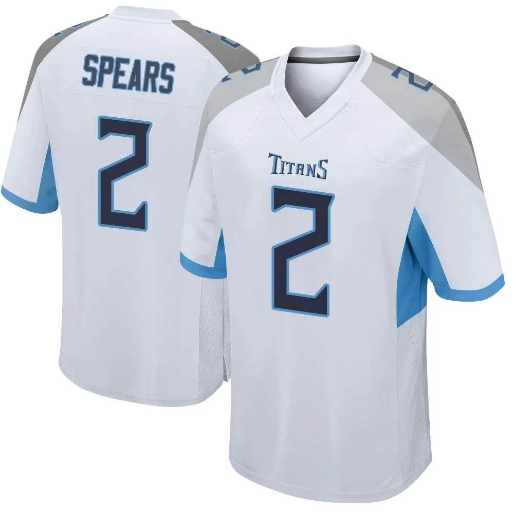 Men's Tennessee Titans Tyjae Spears Nike Game White Jersey Men's Tennessee Titans Tyjae Spears Nike Game White Jersey