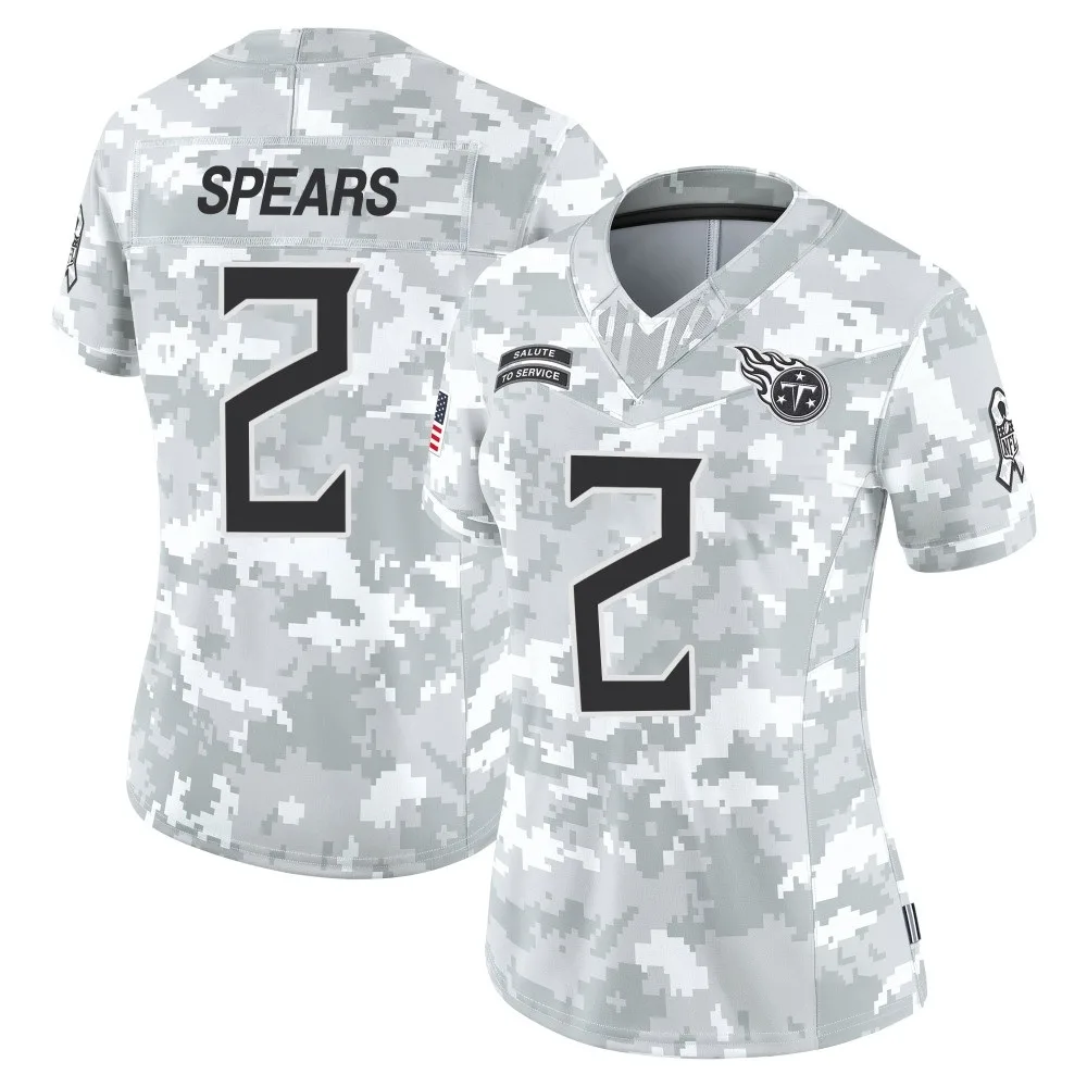 Women's Tennessee Titans Tyjae Spears Nike 2024 Salute to Service Limited Arctic Camo Jersey Women's Tennessee Titans Tyjae Spears Nike 2024 Salute to Service Limited Arctic Camo Jersey