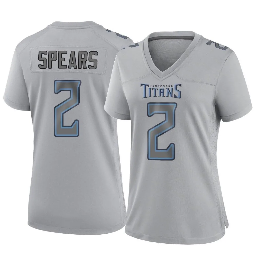 Women's Tennessee Titans Tyjae Spears Nike Atmosphere Fashion Game Gray Jersey Women's Tennessee Titans Tyjae Spears Nike Atmosphere Fashion Game Gray Jersey