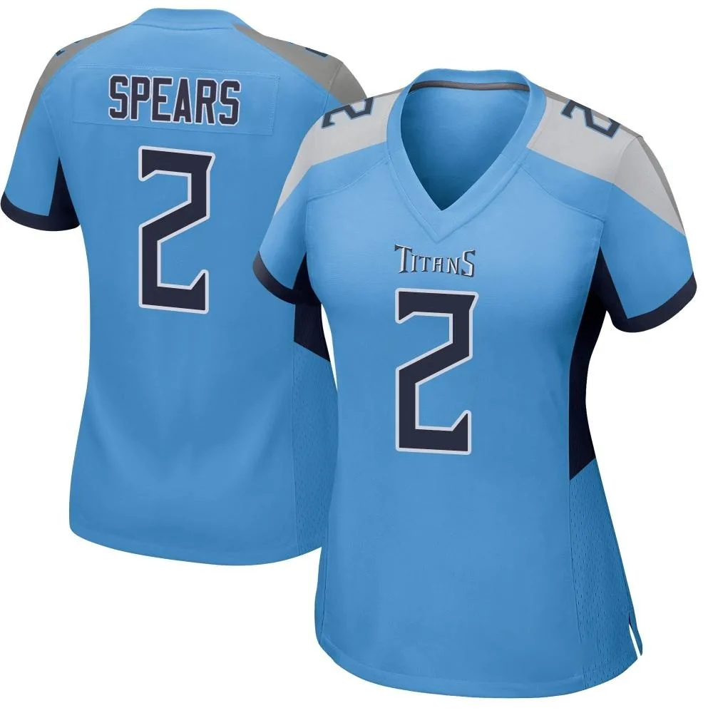 Women's Tennessee Titans Tyjae Spears Nike Game Light Blue Jersey Women's Tennessee Titans Tyjae Spears Nike Game Light Blue Jersey