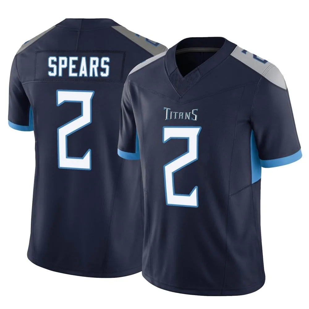 Youth Tennessee Titans Tyjae Spears Nike Vapor F.U.S.E. Limited Navy Jersey Youth Tennessee Titans Tyjae Spears Nike Vapor F.U.S.E. Limited Navy Jersey