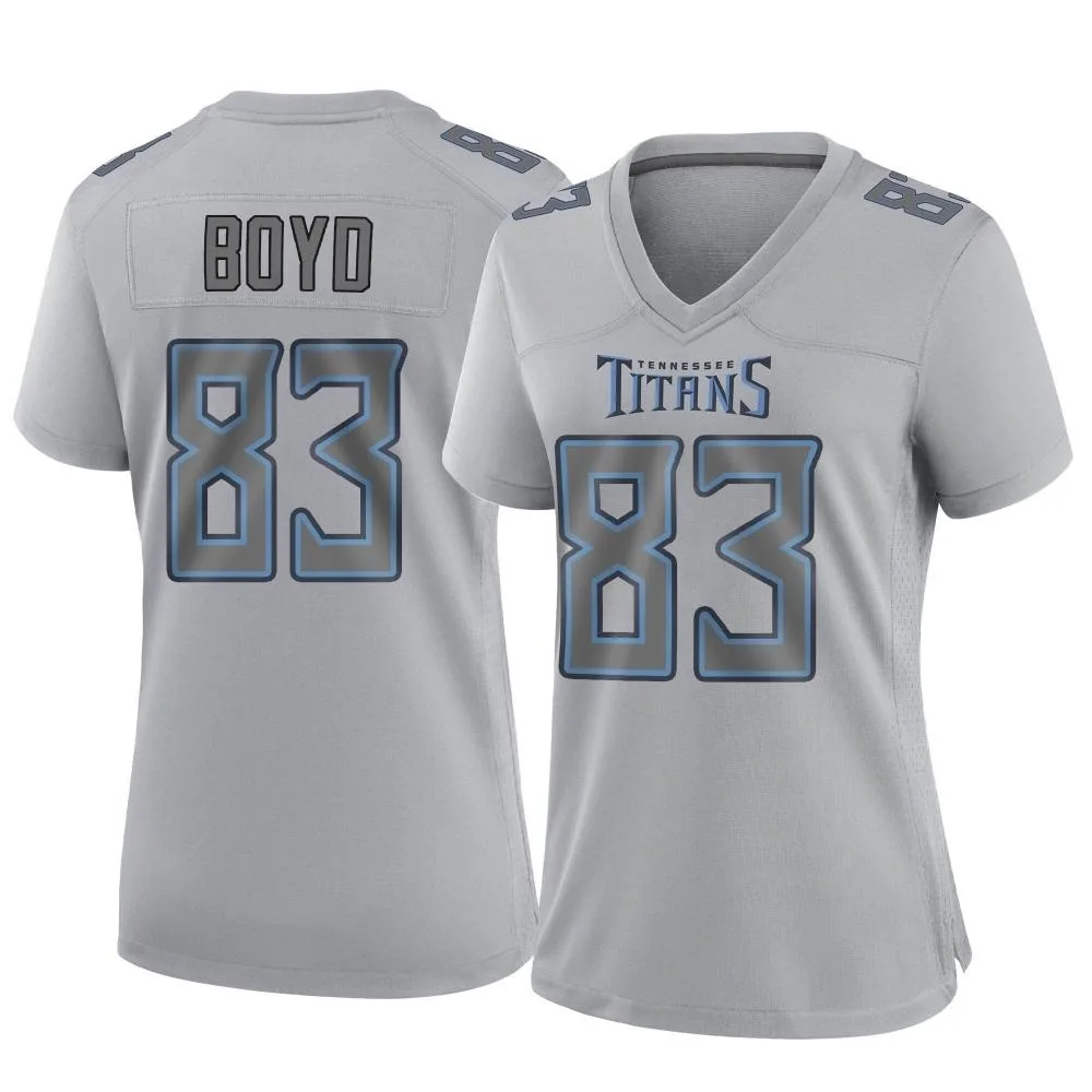 Women's Tennessee Titans Tyler Boyd Nike Atmosphere Fashion Game Gray Jersey Women's Tennessee Titans Tyler Boyd Nike Atmosphere Fashion Game Gray Jersey