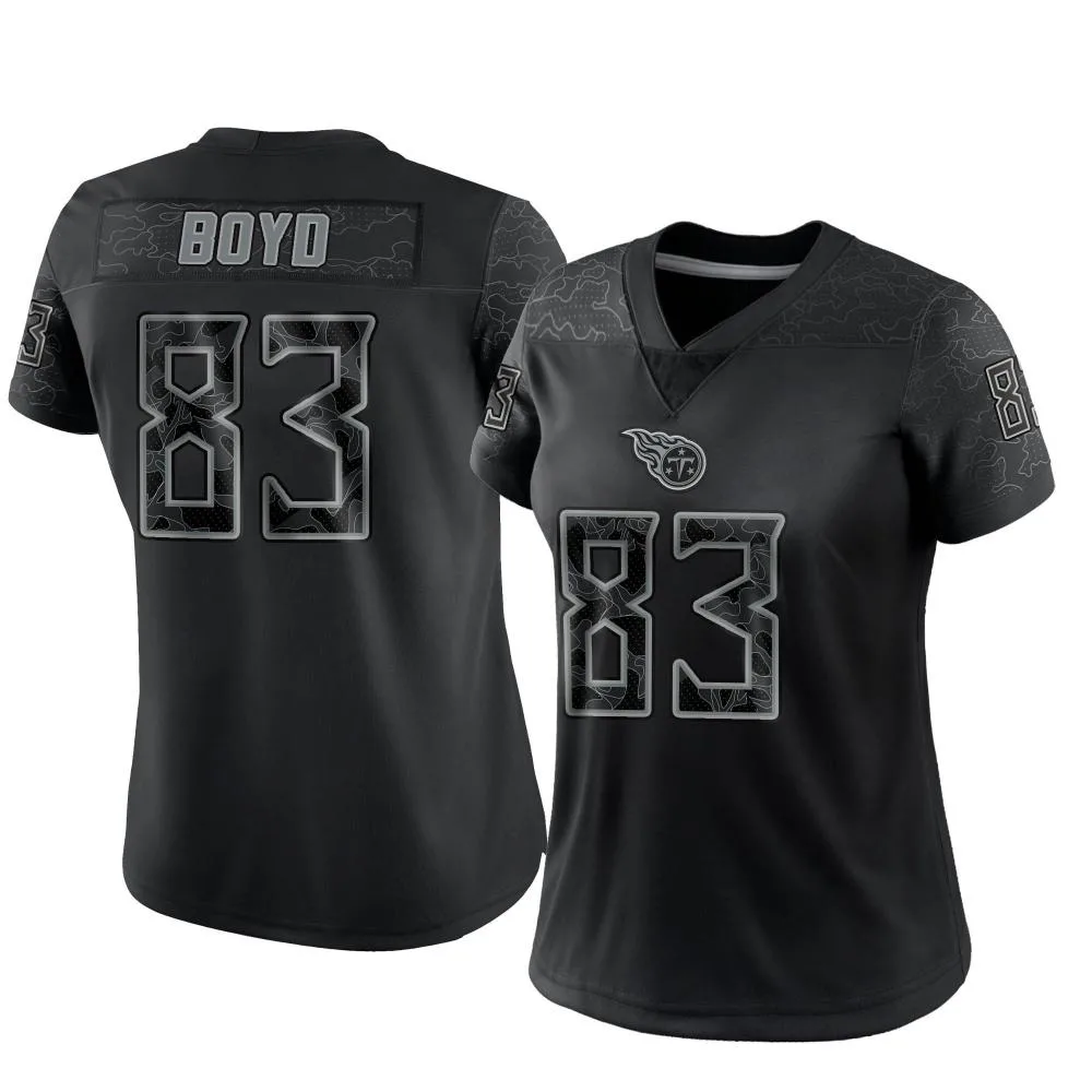 Women's Tennessee Titans Tyler Boyd Nike Reflective Limited Black Jersey Women's Tennessee Titans Tyler Boyd Nike Reflective Limited Black Jersey