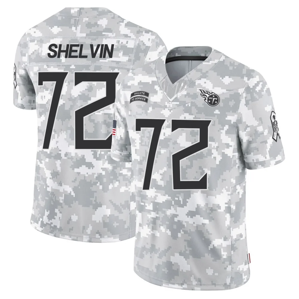 Men's Tennessee Titans Tyler Shelvin Nike 2024 Salute to Service Limited Arctic Camo Jersey Men's Tennessee Titans Tyler Shelvin Nike 2024 Salute to Service Limited Arctic Camo Jersey