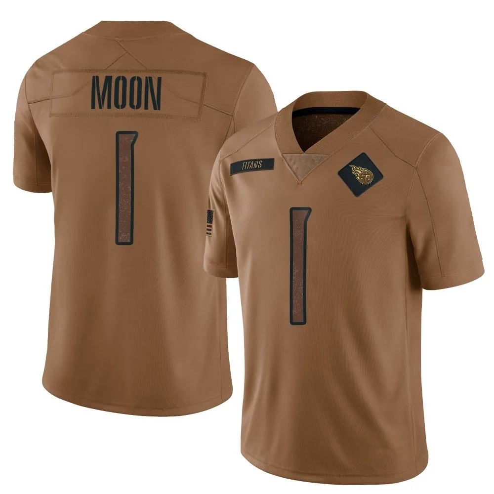 Men's Tennessee Titans Warren Moon Nike 2023 Salute To Service Limited Brown Jersey Men's Tennessee Titans Warren Moon Nike 2023 Salute To Service Limited Brown Jersey