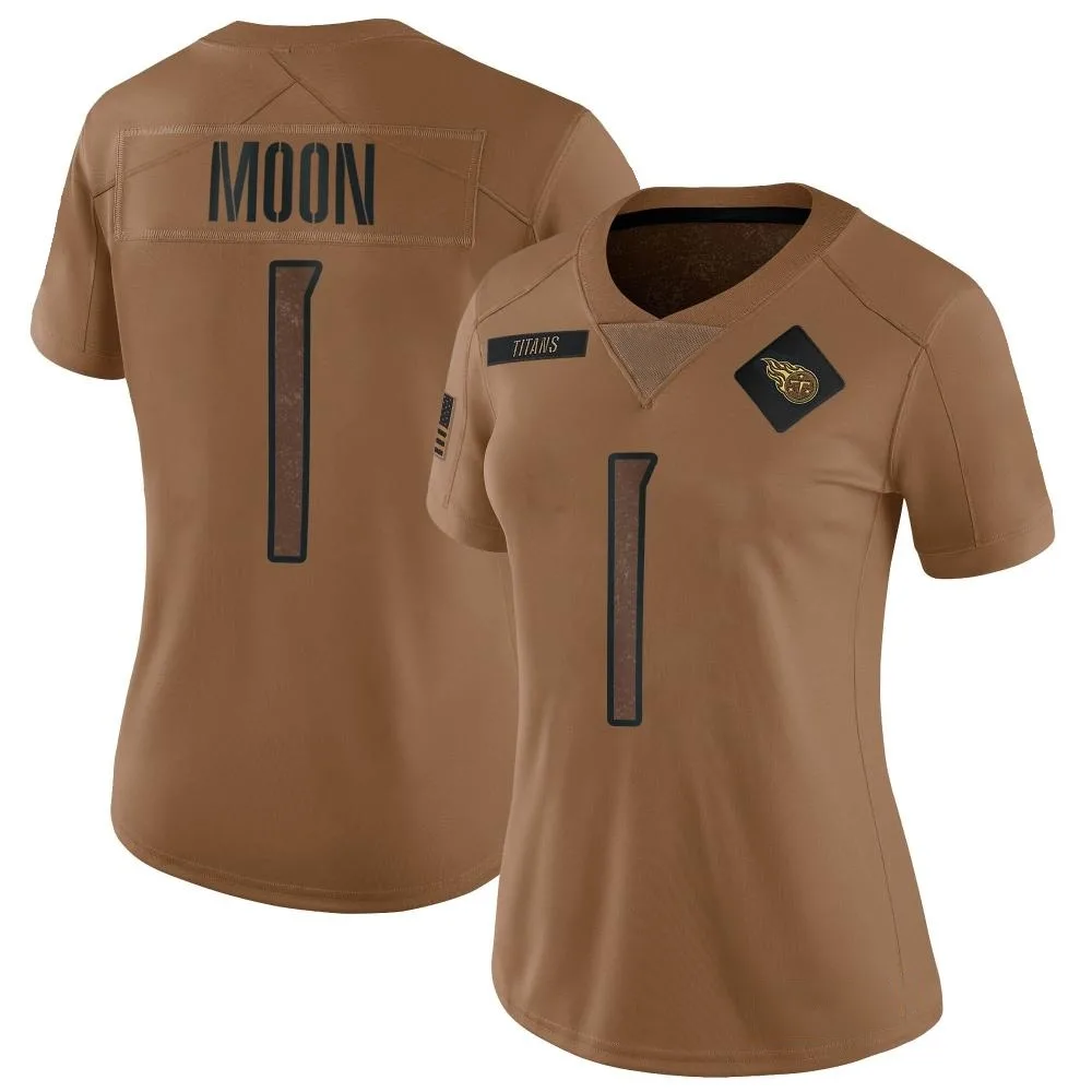 Women's Tennessee Titans Warren Moon Nike 2023 Salute To Service Limited Brown Jersey Women's Tennessee Titans Warren Moon Nike 2023 Salute To Service Limited Brown Jersey
