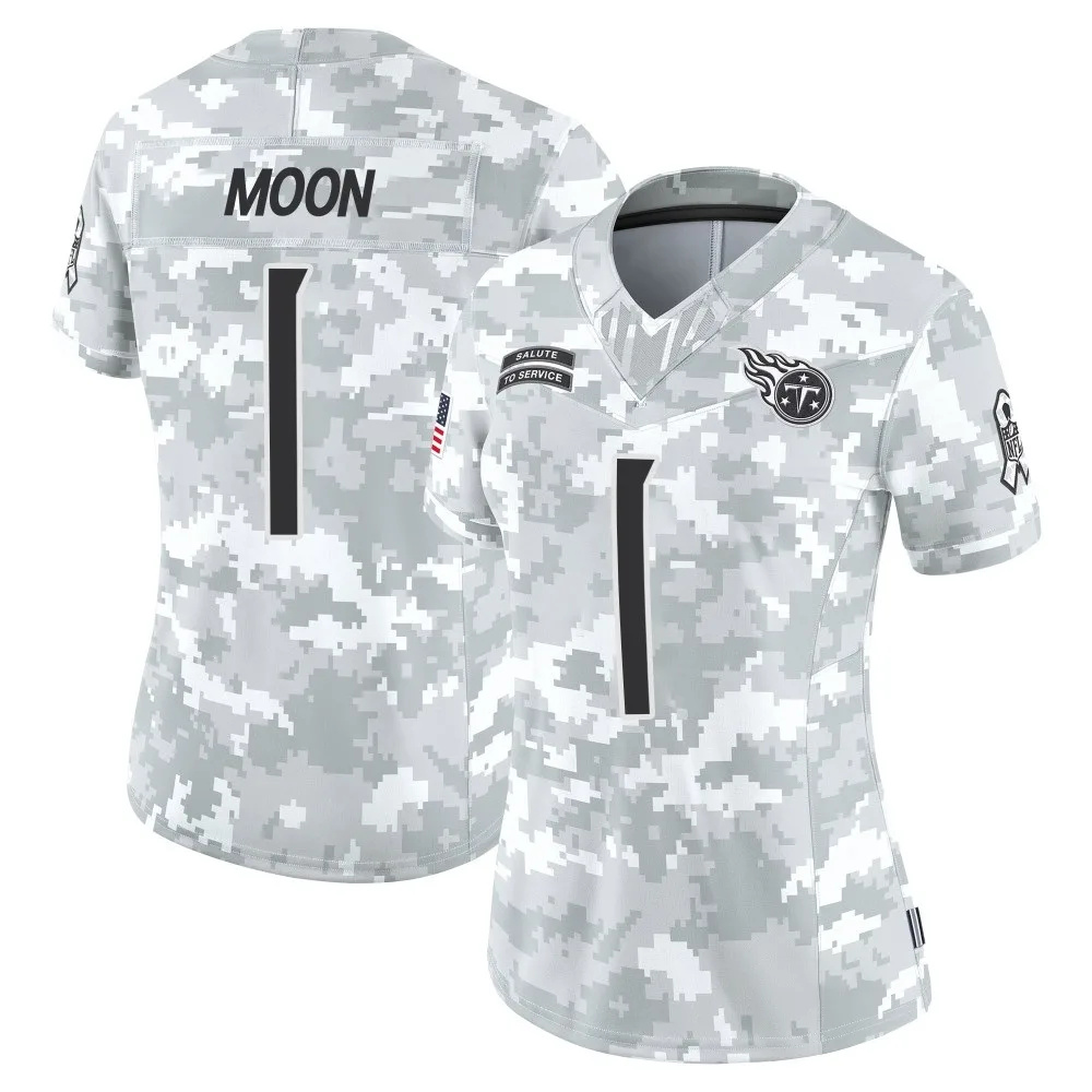 Women's Tennessee Titans Warren Moon Nike 2024 Salute to Service Limited Arctic Camo Jersey Women's Tennessee Titans Warren Moon Nike 2024 Salute to Service Limited Arctic Camo Jersey