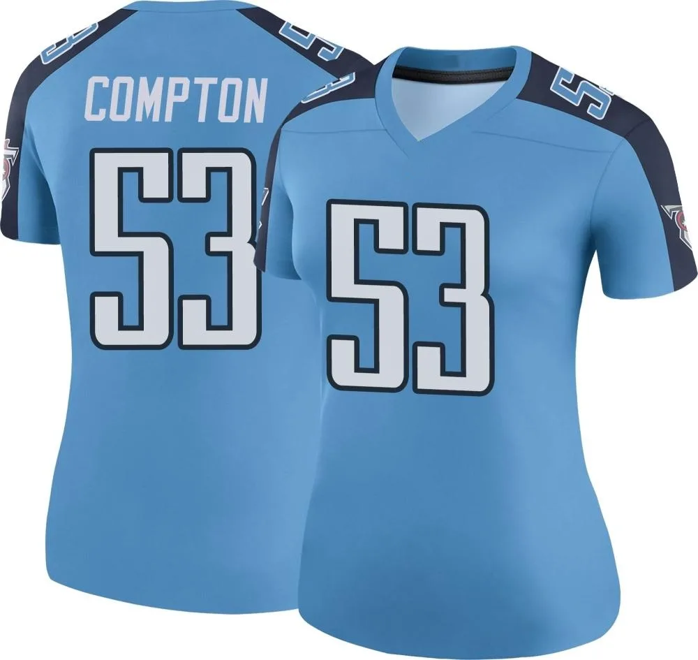 Women's Tennessee Titans Will Compton Nike Color Rush Legend Light Blue Jersey Women's Tennessee Titans Will Compton Nike Color Rush Legend Light Blue Jersey