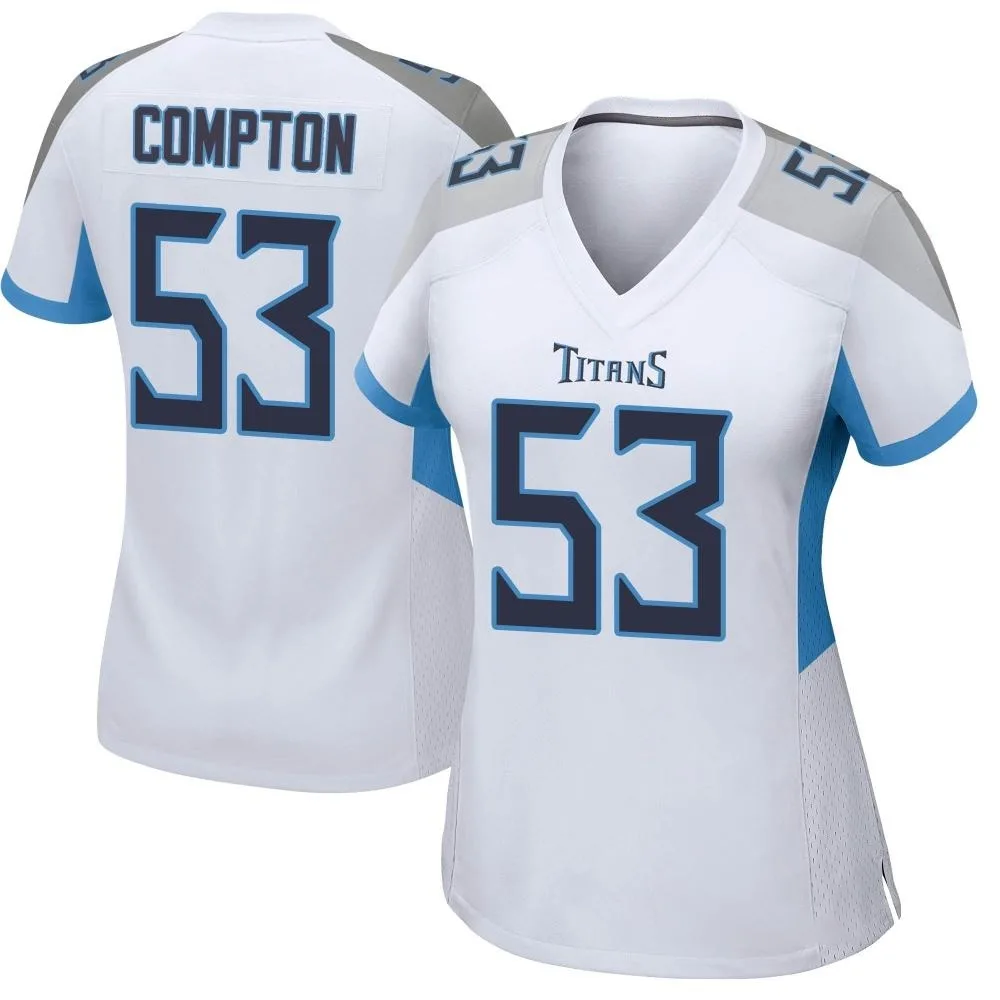 Women's Tennessee Titans Will Compton Nike Game White Jersey Women's Tennessee Titans Will Compton Nike Game White Jersey