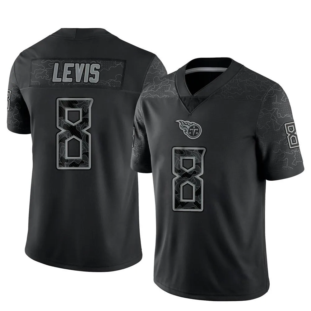 Men's Tennessee Titans Will Levis Nike Reflective Limited Black Jersey Men's Tennessee Titans Will Levis Nike Reflective Limited Black Jersey
