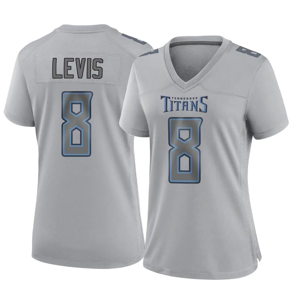 Women's Tennessee Titans Will Levis Nike Atmosphere Fashion Game Gray Jersey Women's Tennessee Titans Will Levis Nike Atmosphere Fashion Game Gray Jersey